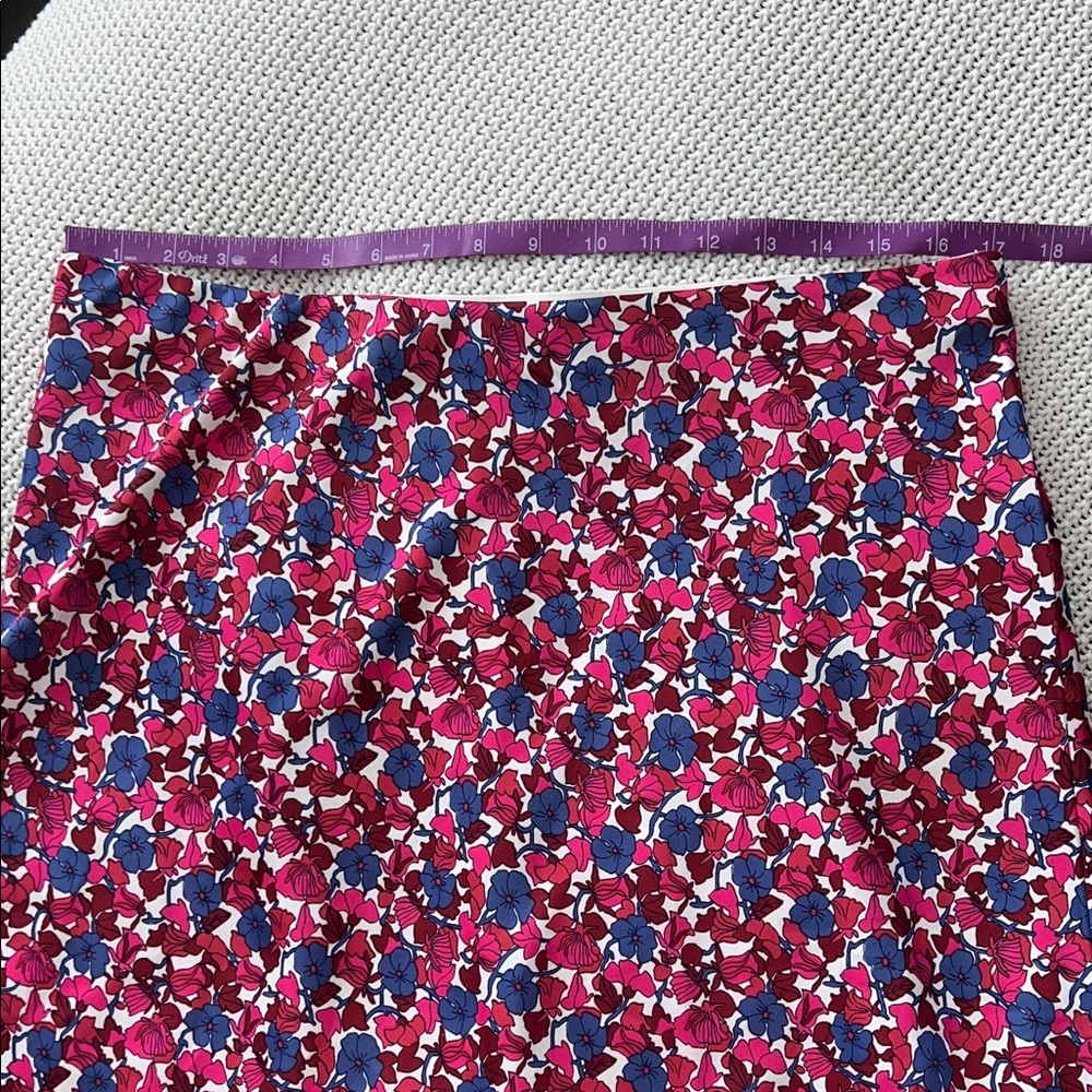 J. Crew Floral Midi Skirt - Gwyneth slip skirt in berry floral - Picture 7 of 10